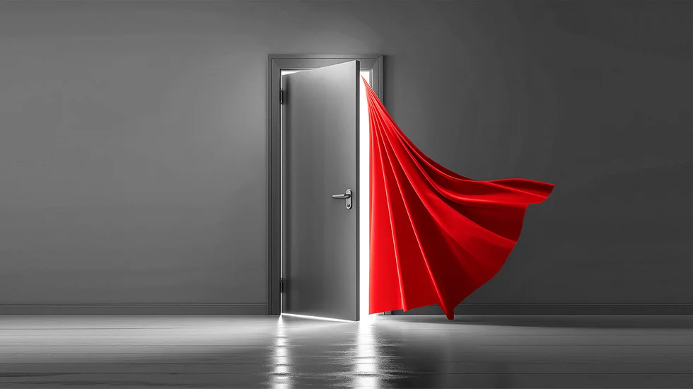 Black and white door hero