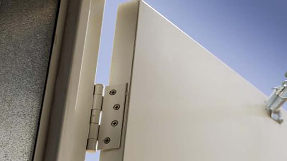 Heavy-duty shed door hinge with a galvanized finish for secure and durable installation