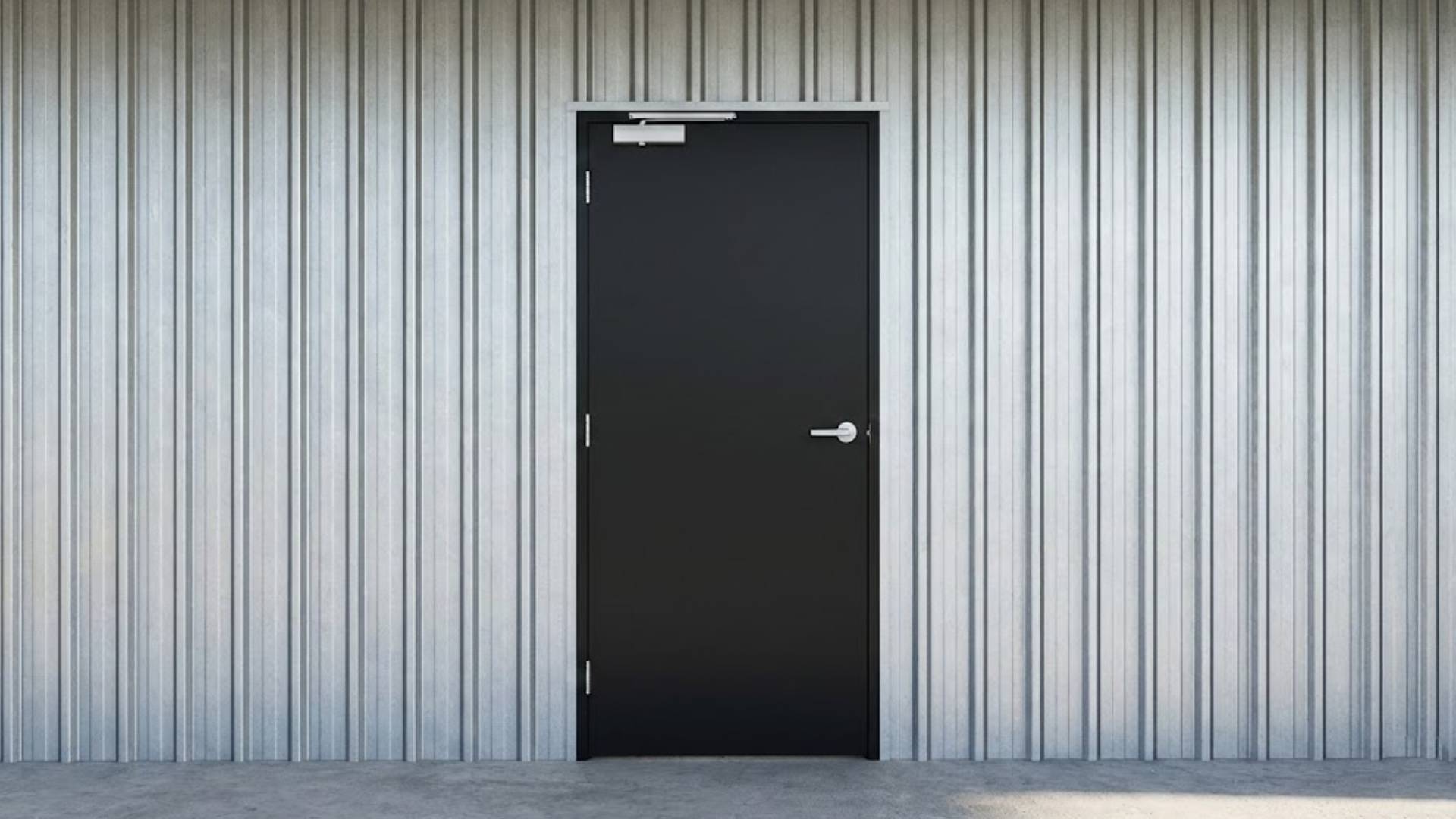 modular fire door installed