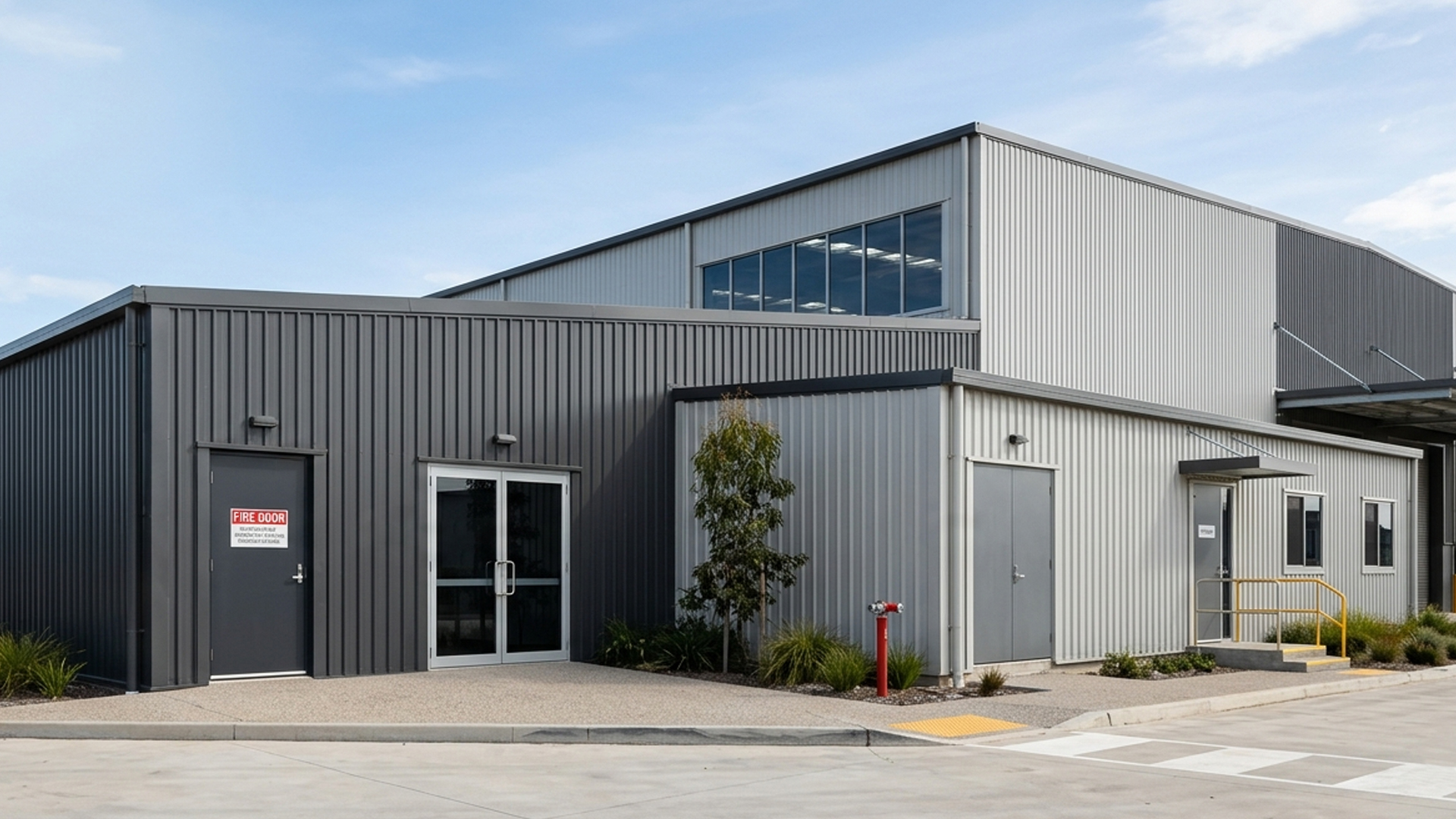 commercial building with larnec doors installed