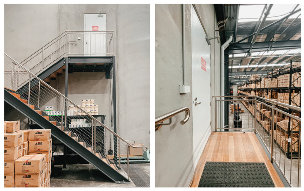 larnec fire door installed in bad workwear hq