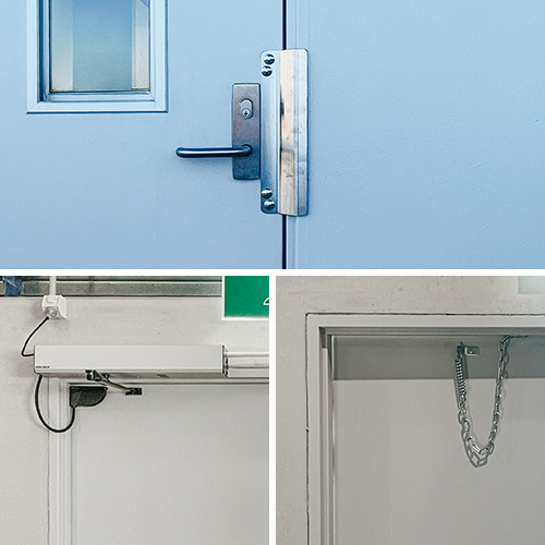 Larnec's door closers and upgraded locksets
