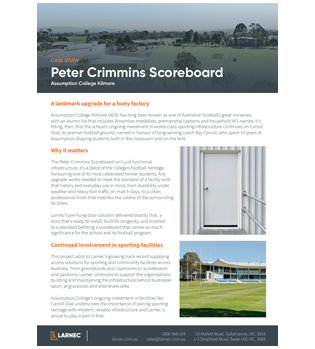 Peter Crimmins Scoreboard Case Study Preview